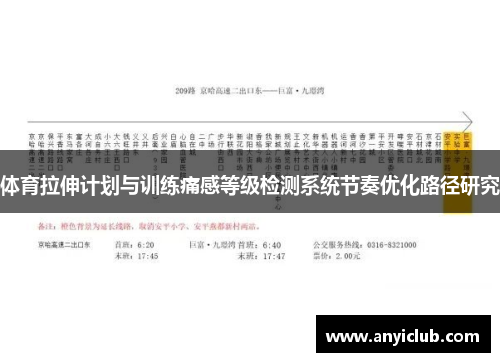 体育拉伸计划与训练痛感等级检测系统节奏优化路径研究